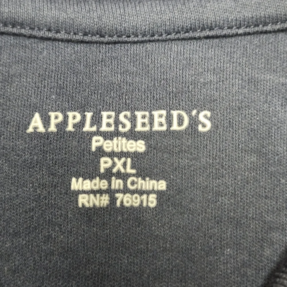 Appleseed's Women’s 3/4 Sleeve Collared Polo Top Petite Sz PXL Blue 100% Cotton - Picture 7 of 12